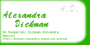 alexandra dickman business card